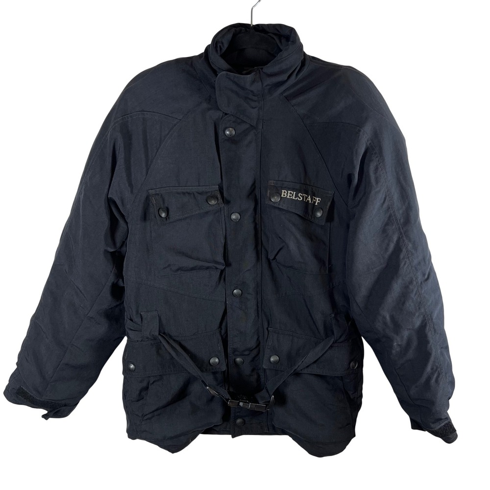 Belstaff Mens Cordura Nylon Waterproof Porelle Motorcycle Jacket Black Size M